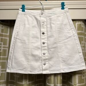 A New Day white jean skirt, size 8